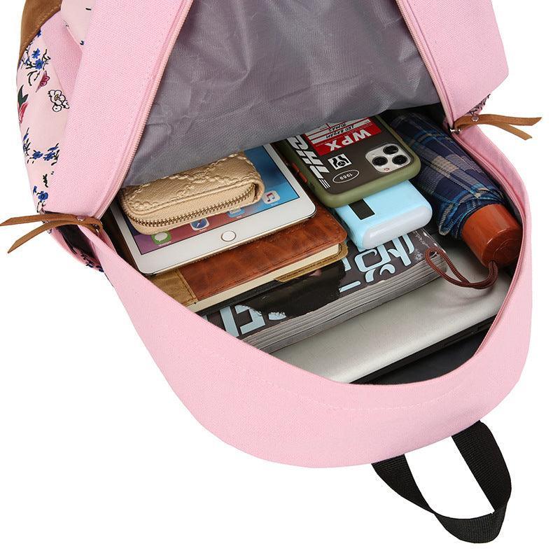 Floral 3pcs Schoolbag Backpack - ForVanity backpacks, men's bags, women's bags Backpack
