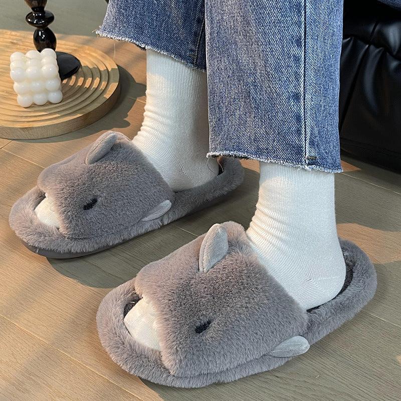Fluffy Couple House Winter Slippers - ForVanity house slippers, men's shoes, women's shoes Slippers