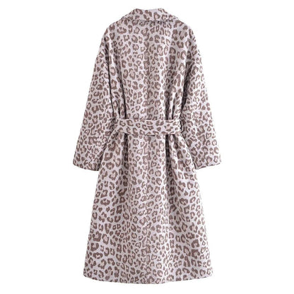Fluffy Leopard Wool Coat - Perfect for Adding Some Wild to Your Style - ForVanity coat, jackets & coats, women's clothing, wool Coat