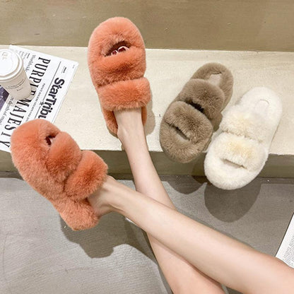 Fuzzy Slippers Women House Shoes Fluffy Bedroom Slippers - ForVanity 4