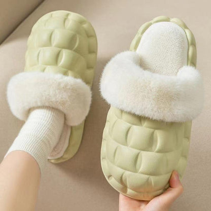 Fuzzy Slippers Women Winter Bedroom Indoor Shoes With Detachable Heel - ForVanity 4