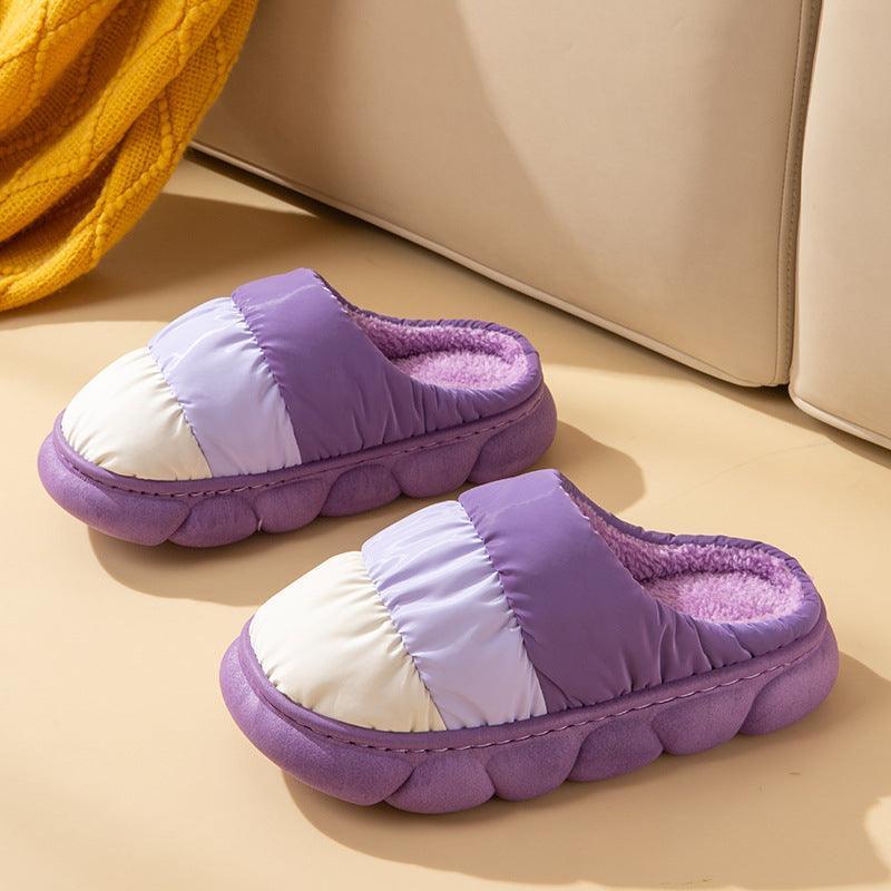 Gradient Slippers Plush Winter Shoes Women House Bedroom Slippers - ForVanity 4