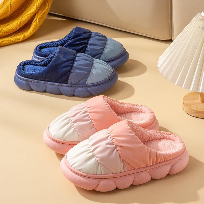 Gradient Slippers Plush Winter Shoes Women House Bedroom Slippers - ForVanity 4