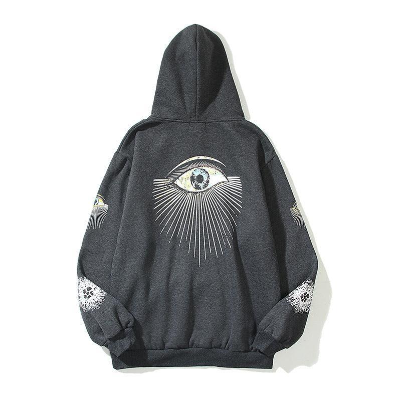 High Street 'Eye of Prophecy' Hand-Painted Sweater - Premium Cotton, Velvet-Lined - ForVanity hoodies & sweatshirts, men's clothing, men's hoodies & sweatshirts Hoodies