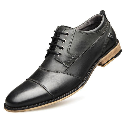 Leather Lace-up Casual Shoes - ForVanity lace-up shoes, men's shoes Shoes