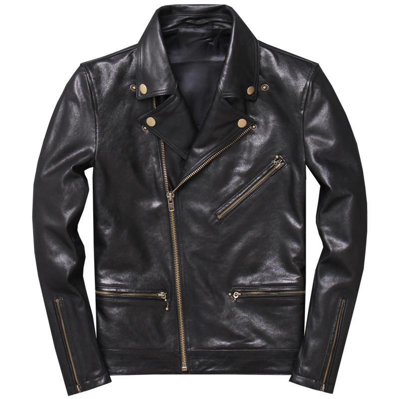 Lightweight Sheepskin Motorcycle Leather Jacket - ForVanity jackets, leather, men's clothing, men's fashion Jacket