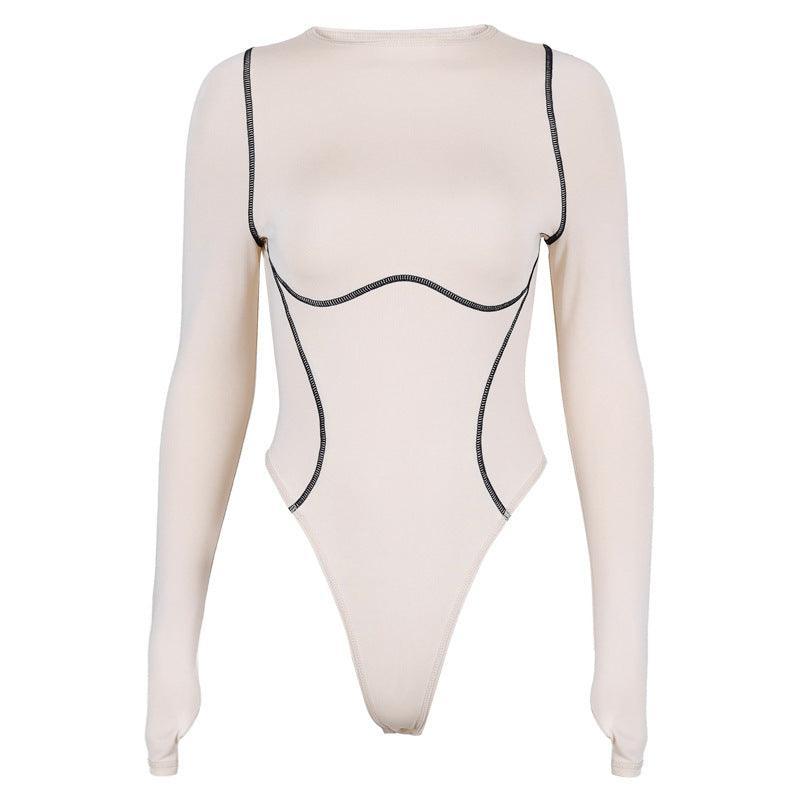 Long Sleeve Seamless Bodysuit - Women's Fashion - ForVanity bodysuits, women's clothing Bodysuit