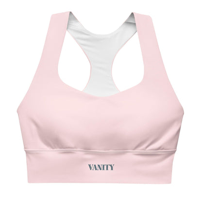 Longline Vanity Double-Layered Front and Shoulder Straps Sports Bra - ForVanity tops & tees, vanity, women's sports & entertainment Sports Top
