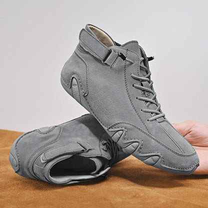 Men Autumn Winter Suede Velcro Lace-up Ankle Sneakers-Boots - ForVanity boots, men's shoes, sneakers Sneakers
