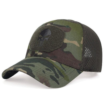 Men's Camouflage Embroidery Skull Baseball Hat - ForVanity hats, men's accessories Hats