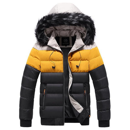 Men's Hooded Thick Warm Jacket - ForVanity Men's Fashion - Men's Clothing - Jackets & Coats