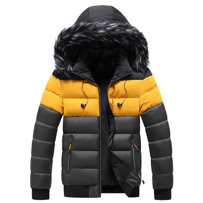 Men's Hooded Thick Warm Jacket - ForVanity Men's Fashion - Men's Clothing - Jackets & Coats