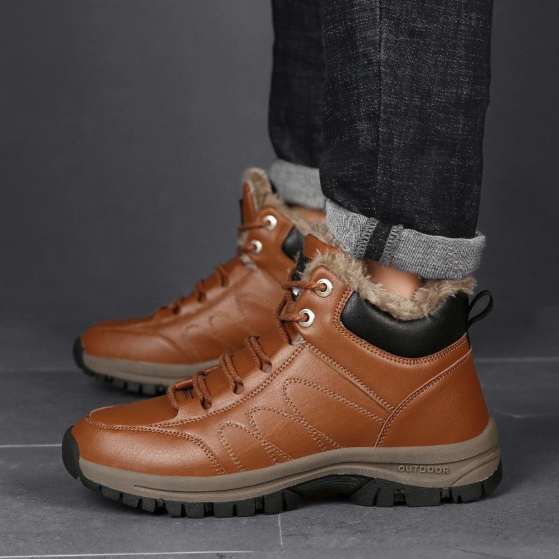 Men Warm Winter Plush Boots - ForVanity boots, men's shoes Boots