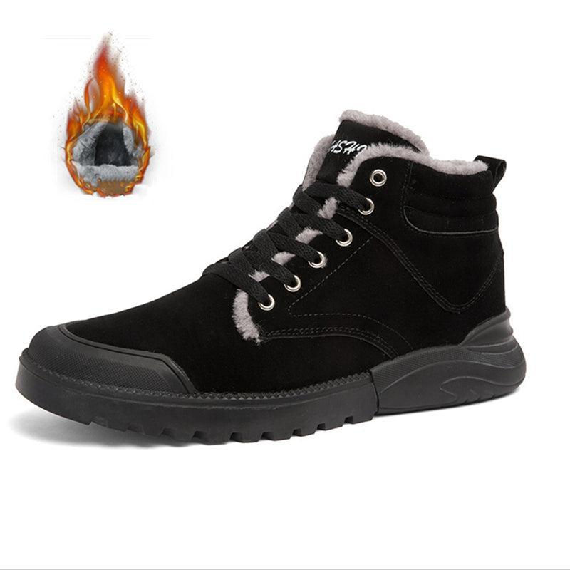 Men Winter Warm Plush Ankle Boots - ForVanity boots, men's shoes Boots