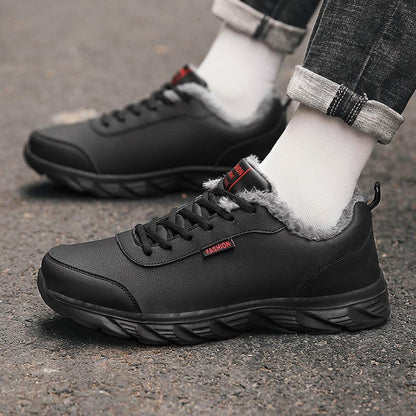 Men Winter Warm Sports Sneakers With Plush - ForVanity men's shoes, sneakers Sneakers