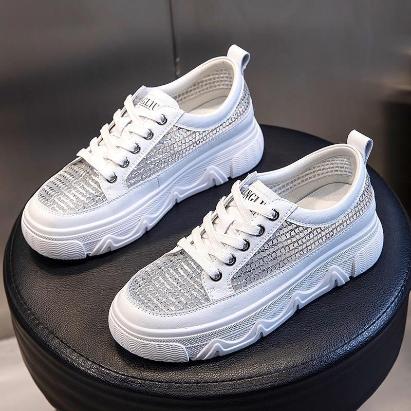 Mesh Breathable White Casual Sneakers - ForVanity sneakers, women's shoes Shoes