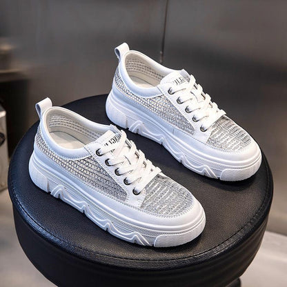 Mesh Breathable White Casual Sneakers - ForVanity sneakers, women's shoes Shoes