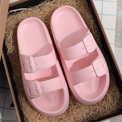 Outdoor Indoor Thick-soled Eva Bathroom Buckle Slippers - ForVanity men's shoes, slippers, women's shoes Slippers