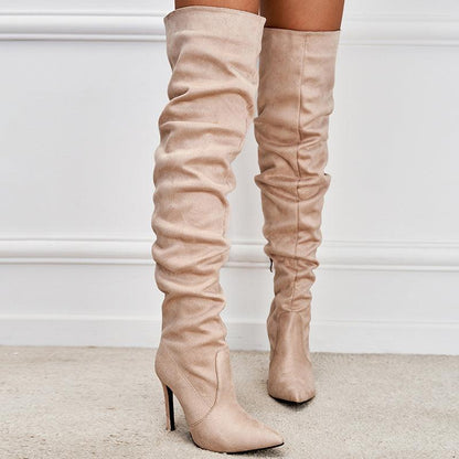 Over The Knee Stiletto High Heel Long Boots - ForVanity boots, women's shoes Boots