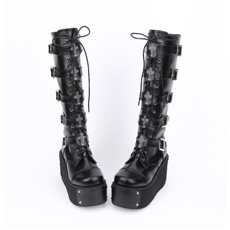 Punk High Boots - ForVanity boots, women's shoes Shoes