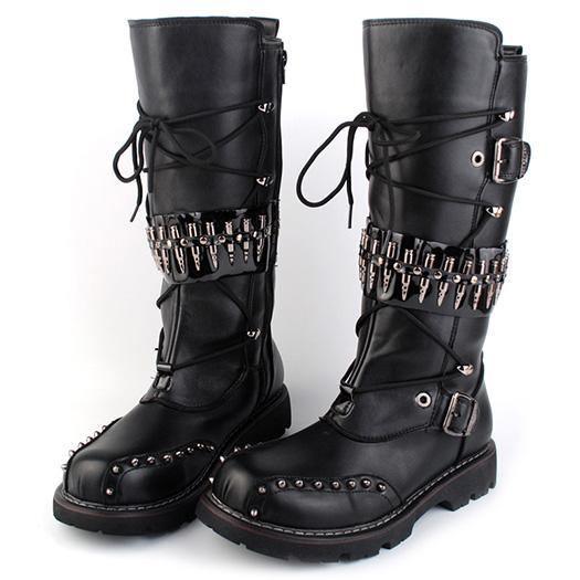 Punk Motorcycle Boots - ForVanity boots, women's shoes Shoes