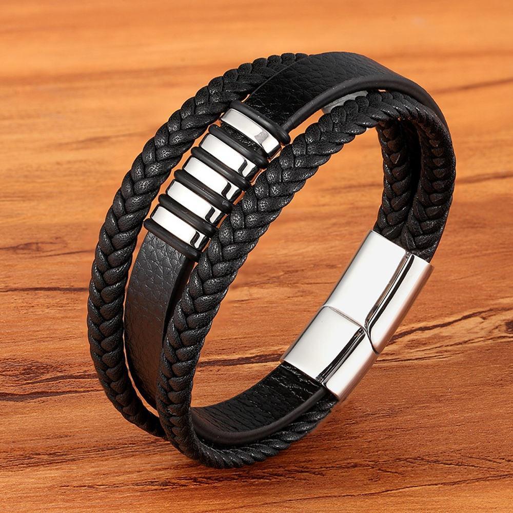Punk Style Design Genuine Leather Bracelet - ForVanity bracelets & bangles, men's jewellery & watches Bracelets