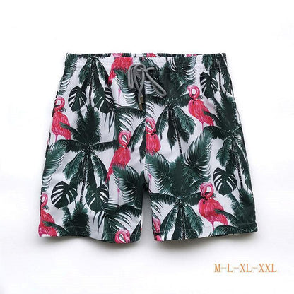 Men's Quick-Drying Peach Skin Beach Shorts - Street Fashion Floral Design - ForVanity men's clothing, men's swimwear, swimwear Men Swimwear