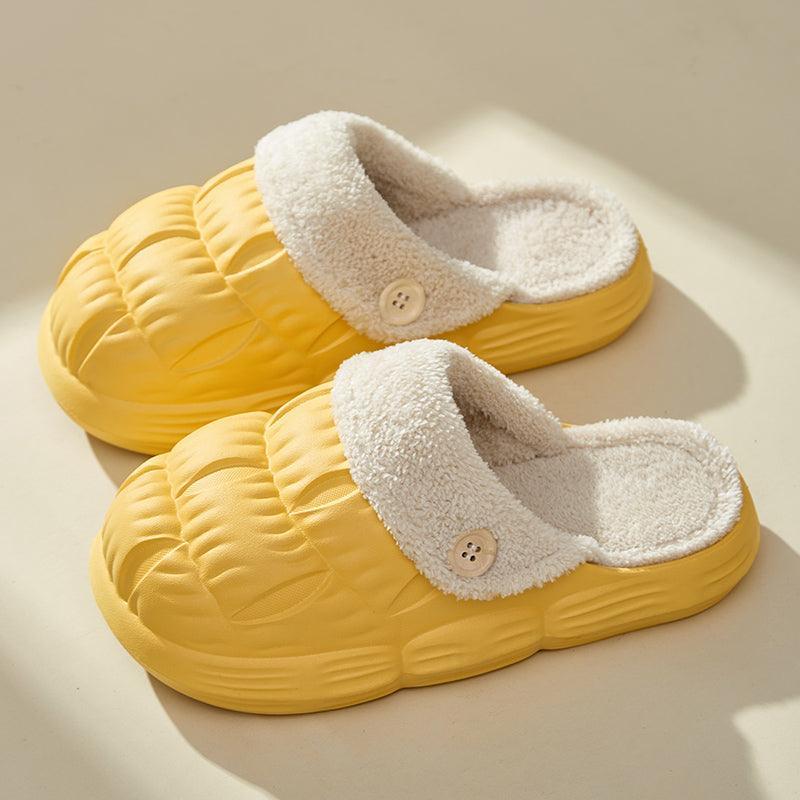 Removable Fluffy Waterproof Non-Slip Warm Fuzzy House Slippers - ForVanity house slippers, men's shoes, women's shoes Slippers