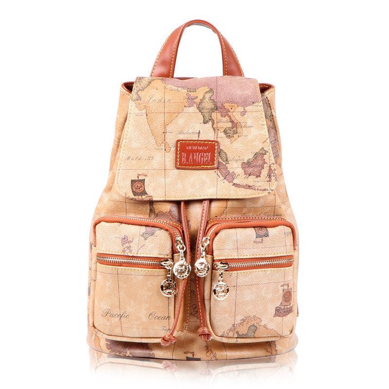 Retro wild map backpack - ForVanity backpacks, women's bags Backpacks