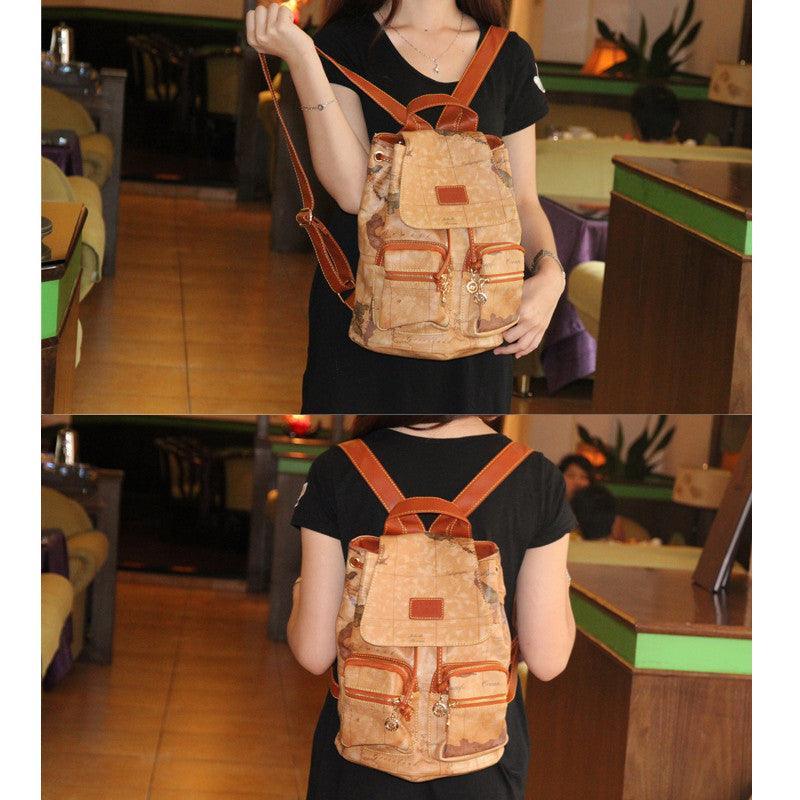 Retro wild map backpack - ForVanity backpacks, women's bags Backpacks