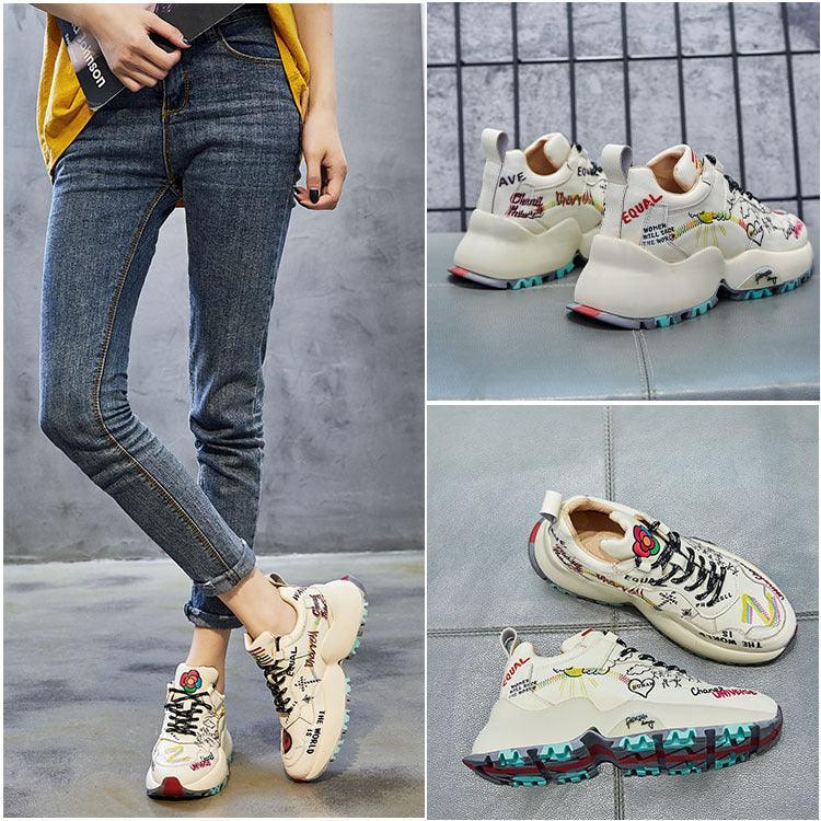 Retro women's sneakers - ForVanity sneakers, women's shoes Shoes