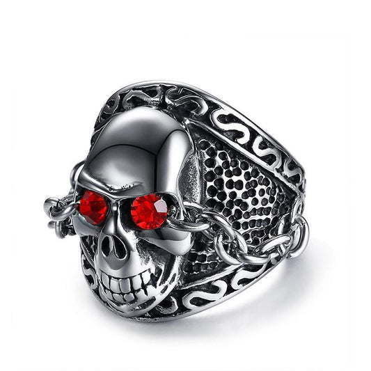 Rhinestone Ghost Head Ring - ForVanity Rings