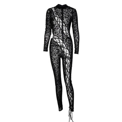Sexy Hollow Out Slim Fit Jumpsuit for Women - ForVanity jumpsuits, Jumpsuits & Rompers, women's clothing Jumpsuits