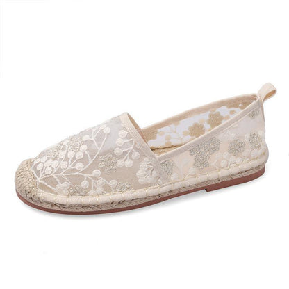 Shallow Mouth Embroidery Loafers - ForVanity loafers, women's shoes Loafers