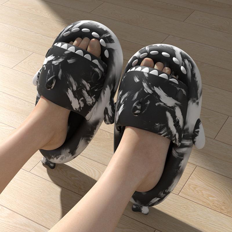 Shark Tie Dye Couple House Slippers - ForVanity house slippers, women's shoes Slippers