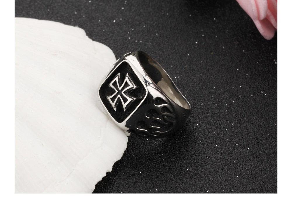 Silver Plated Black Ring - ForVanity men's jewellery & watches, rings Rings