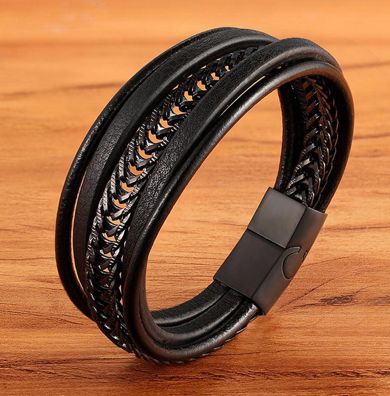 Simple And Versatile Punk Leather Bracelet - ForVanity bracelets & bangles, men's jewellery & watches Bracelets