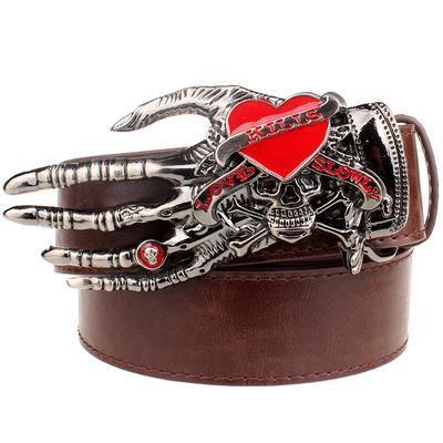 Skull big head claw belt fashion - ForVanity belts