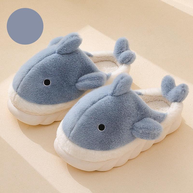 Soft Sole Furry Home Shark Slippers - ForVanity house slippers, men's shoes, women's shoes Slippers