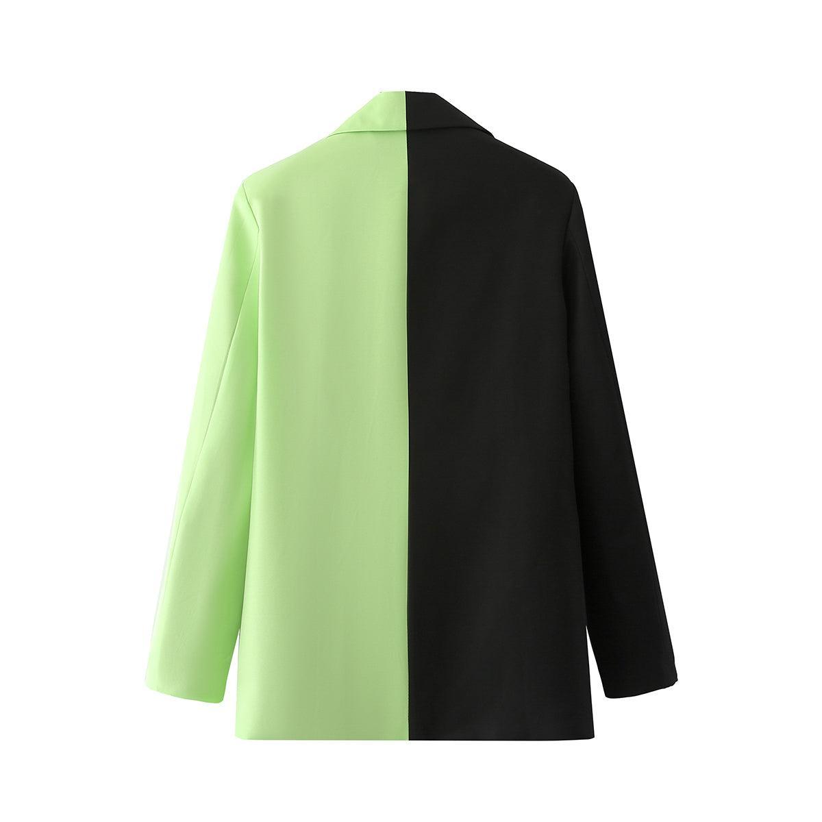 Spring Color-Block Casual Blazer - Effortlessly Stylish Office Attire - ForVanity blazer, jackets & coats, women's clothing Blazer