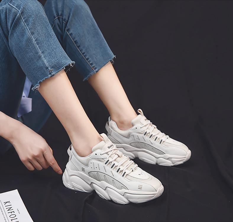 Thick-soled White Sneakers - ForVanity sneakers, women's shoes Shoes
