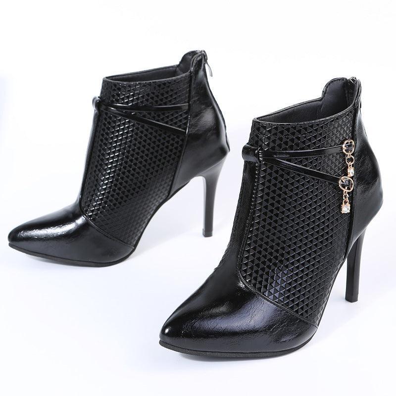 Thigh High Heel Ankle Boots - ForVanity boots, women's shoes Boots