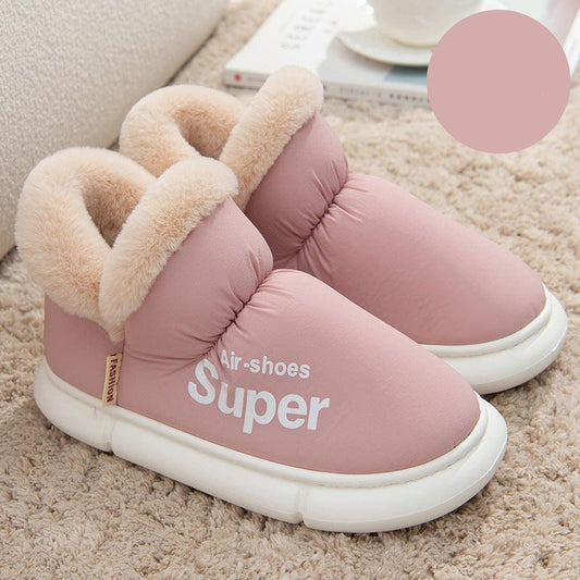 Warm Plush Fleece High Back Winter Couple House Shoes - ForVanity house slippers, men's shoes, women's shoes Slippers