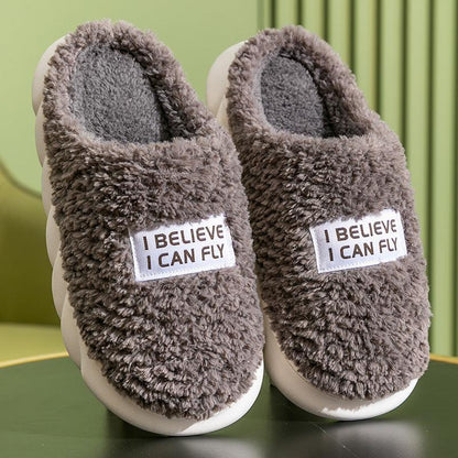 Warm Plush Home Couple Winter Slippers - ForVanity house slippers, men's shoes, women's shoes Slippers
