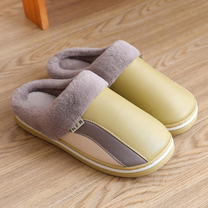 Waterproof Slippers Plush Winter Shoes Home Non-slip Bedroom Slippers Women - ForVanity 4