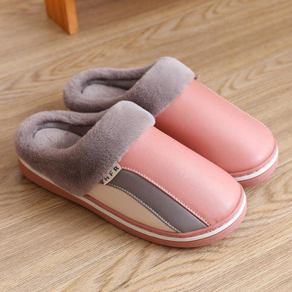 Waterproof Slippers Plush Winter Shoes Home Non-slip Bedroom Slippers Women - ForVanity 4