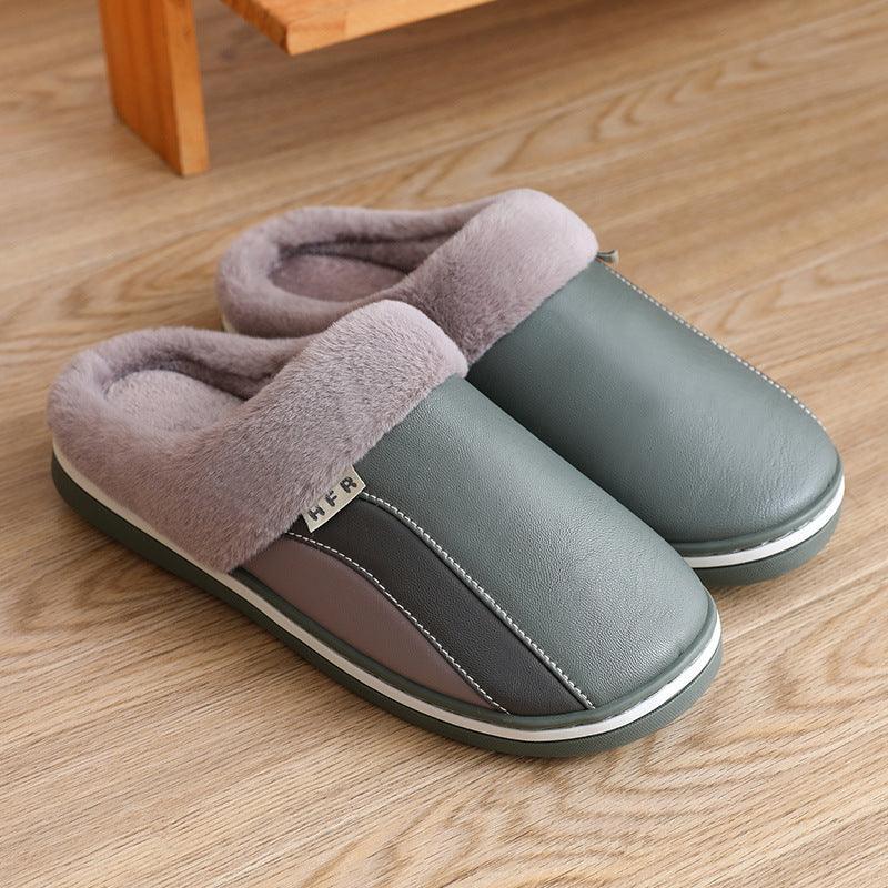 Waterproof Slippers Plush Winter Shoes Home Non-slip Bedroom Slippers Women - ForVanity 4