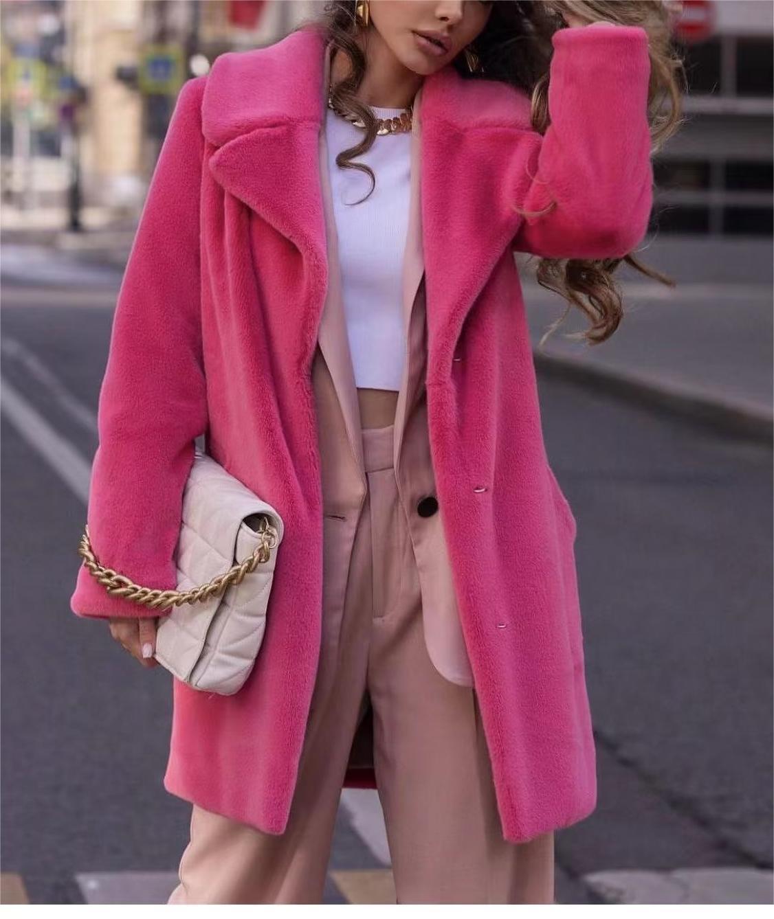 Women's Long Imitation Fur Coat - Stay Cozy and Fashionable - ForVanity coat, Fuzzy Coats, jackets & coats, women's clothing Coat
