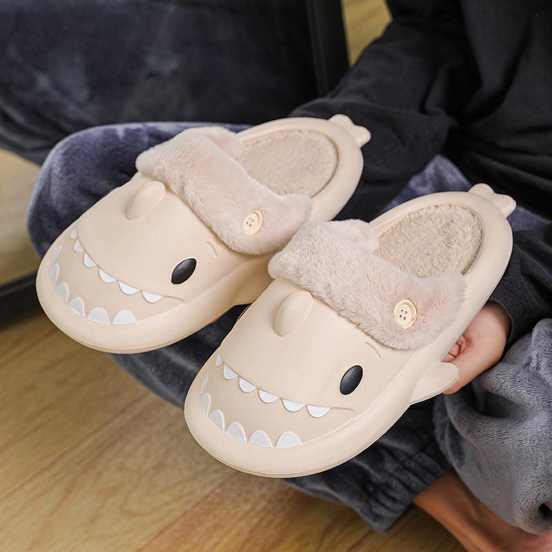Winter Shark Couple House Slippers - ForVanity house slippers, men's shoes, women's shoes Slippers
