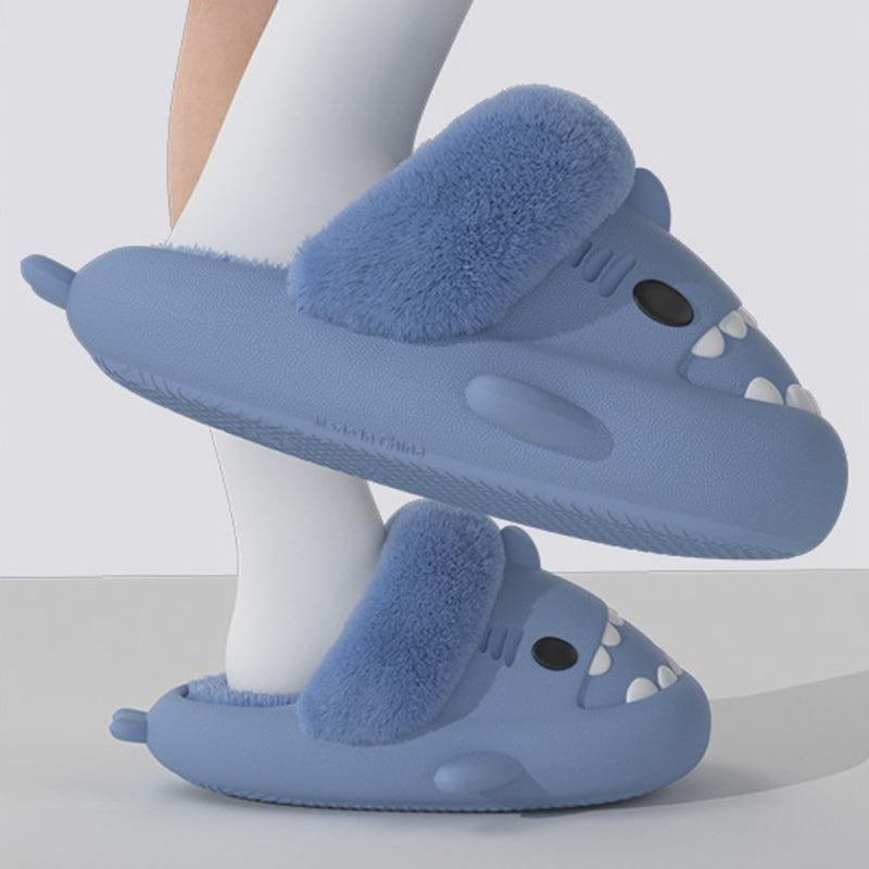 Cozy Winter Shark Slippers - Fun, Detachable Warmth for Your Feet - ForVanity house slippers, men's shoes, women's shoes Slippers